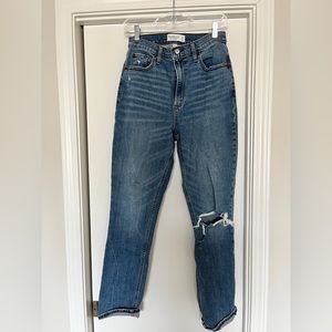 Abercrombie and Fitch jeans, 90s slim straight high rise, 27R